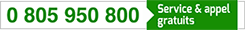 numero vert : 0805 950 800 (service et appel gratuits)