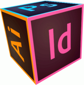 cube avec les logos de la suite adobe