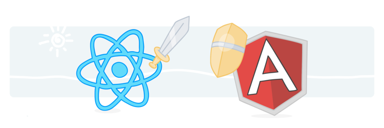 les frameworks front-end react et angular