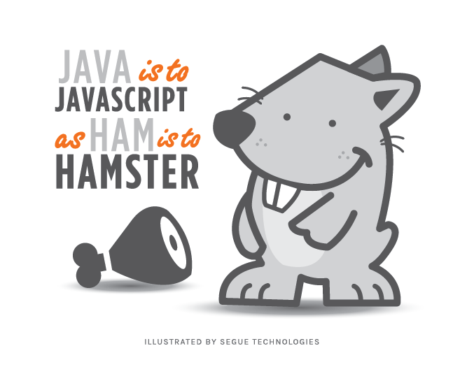 Java is to Javascript as ham is to hamster